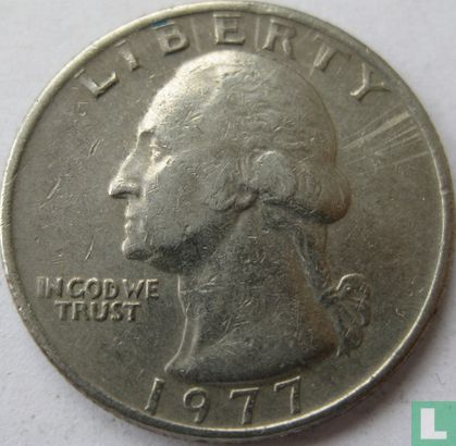 Verenigde Staten ¼ dollar 1977 (zonder letter) - Afbeelding 1