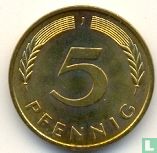 Germany 5 pfennig 1991 (J) - Image 2