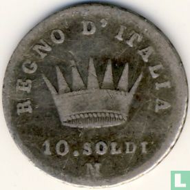 Koninkrijk Italië 10 soldi 1811 (M) - Afbeelding 2