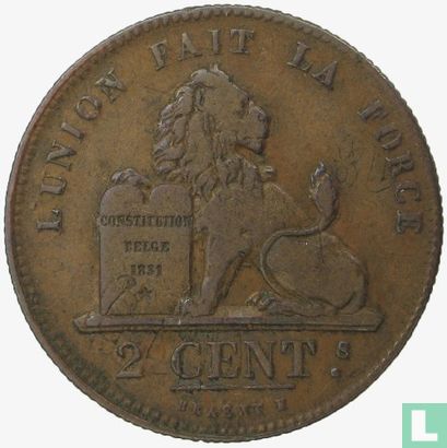 België 2 centimes 1835 (brede rand - BRAEMT F) - Afbeelding 2