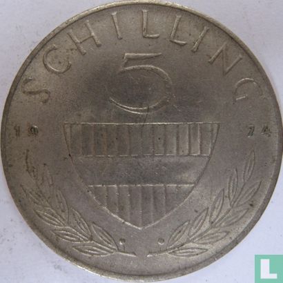 Autriche 5 schilling 1974 - Image 1