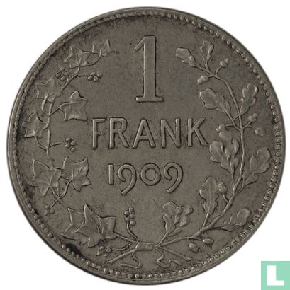 Belgien 1 Franc 1909 (NLD - TH VINÇOTTE) - Bild 1