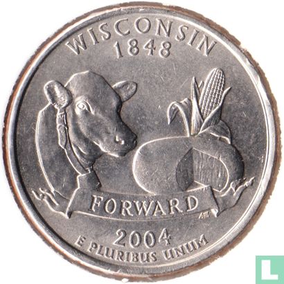 United States ¼ dollar 2004 (D) "Wisconsin" - Image 1