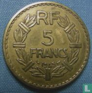 Frankreich 5 Francs 1945 (C - Aluminiumbronze) - Bild 1
