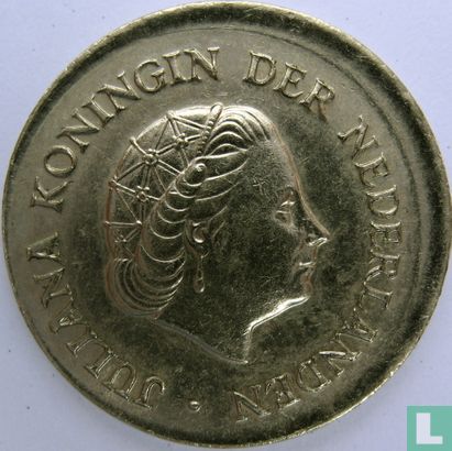 Netherlands 25 cent 1972 (misstrike) - Image 2