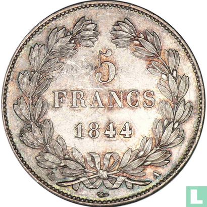 France 5 francs 1844 (A) - Image 1