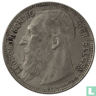 Belgium 1 franc 1909 (NLD - TH VINÇOTTE) - Image 2