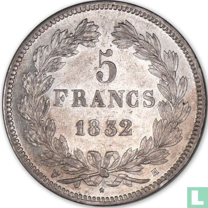 France 5 francs 1832 (H) - Image 1