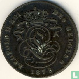 België 2 centimes 1875 - Afbeelding 1