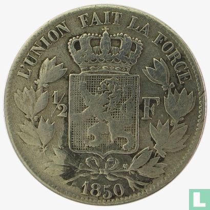 België ½ franc 1850 - Afbeelding 1