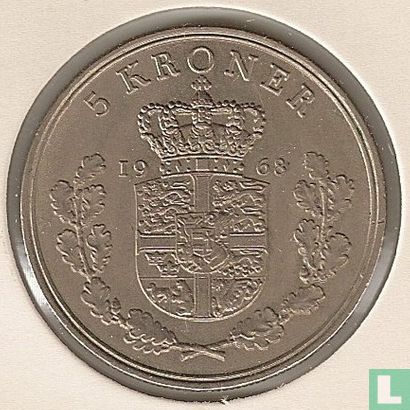 Denemarken 5 kroner 1968 - Afbeelding 1
