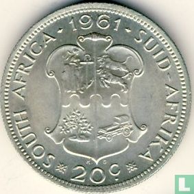 Zuid-Afrika 20 cents 1961 - Afbeelding 1