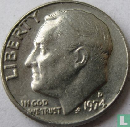 États-Unis 1 dime 1974 (D) - Image 1