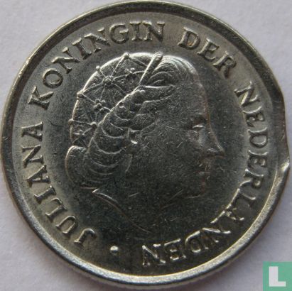 Netherlands 10 cent 1961 (misstrike) - Image 2