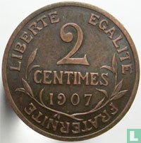 Frankrijk 2 centimes 1907 - Afbeelding 1