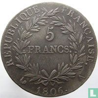 Frankrijk 5 francs 1806 (A) - Afbeelding 1