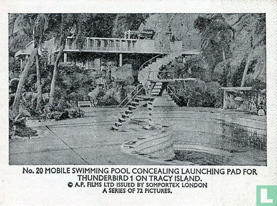 Mobile swimming pool concealing launching pad for Thunderbird 1 on Tracy Island. - Image 1