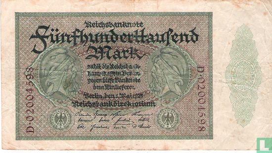 Duitsland 500.000 Mark 1923 (P88a2) - Afbeelding 1