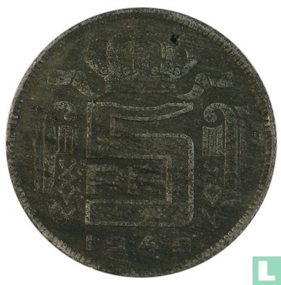 Belgium 5 francs 1945 (NLD) - Image 1