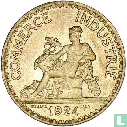 France 2 francs 1924 (open 4) - Image 1