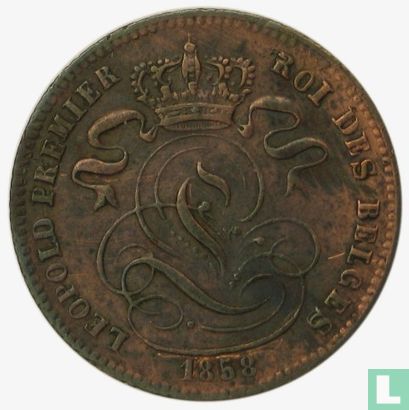 Belgique 1 centime 1858 (type 1) - Image 1