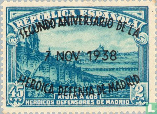 Defense Madrid, with overprint