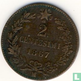 Italy 2 centesimi 1867 (M) - Image 1