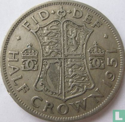 United Kingdom ½ crown 1951 - Image 1