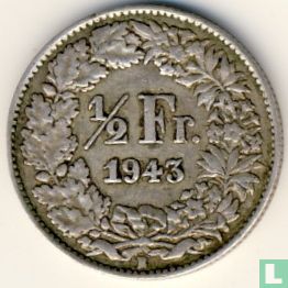 Zwitserland ½ franc 1943 - Afbeelding 1