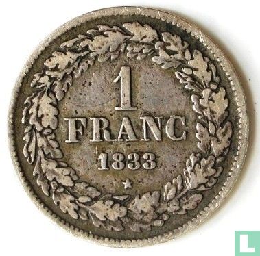 België 1 franc 1833 (muntslag) - Afbeelding 1