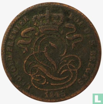 België 1 centime 1845 - Afbeelding 1