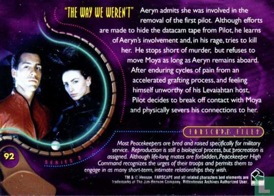 Aeryn admits she was involved in the removal of the first pilot - Image 2