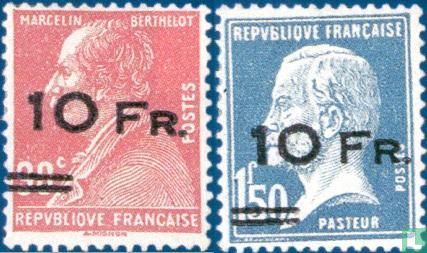 Briefmarken von 1923-1927, mit Aufdruck