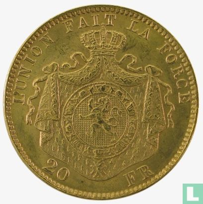 Belgium 20 francs 1882 - Image 2