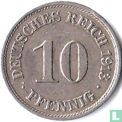Empire allemand 10 pfennig 1913 (J) - Image 1