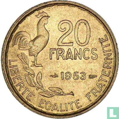 Frankrijk 20 francs 1953 (zonder B) - Afbeelding 1