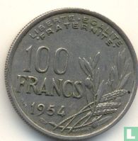 France 100 francs 1954 (sans B) - Image 1