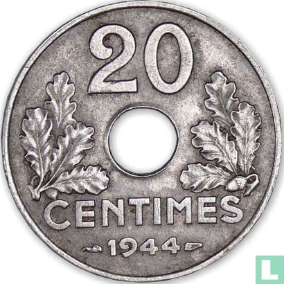 France 20 centimes 1944 (fer) - Image 1