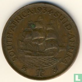 Afrique du Sud 1 penny 1934 - Image 1