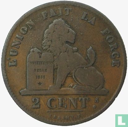 België 2 centimes 1836 - Afbeelding 2