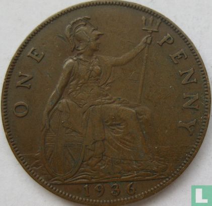 Royaume Uni 1 penny 1936 - Image 1
