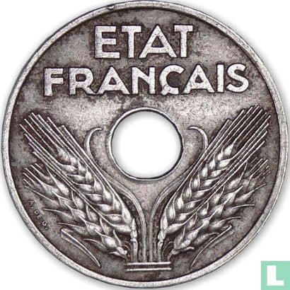 France 20 centimes 1944 (fer) - Image 2