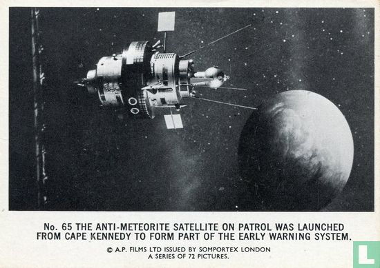 The anti-meteorite satellite on patrol was launched from Cape Kennedy to form part of the early warning system. - Image 1