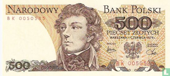 Pologne 500 Zlotych 1979 - Image 1