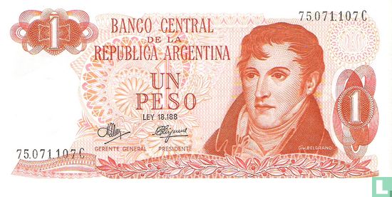 Argentinië 1 Peso  - Afbeelding 1