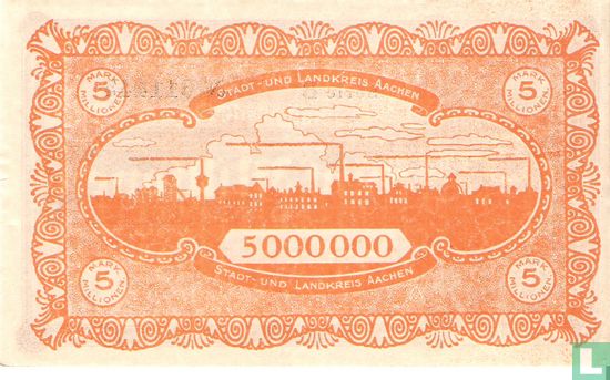 Aachen 5 Miljoen Mark 1923 - Afbeelding 2