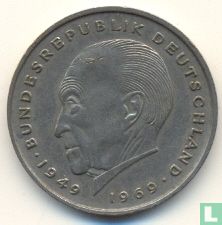 Allemagne 2 mark 1971 (G - Konrad Adenauer) - Image 2