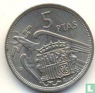 Spanje 5 pesetas 1957 (68) - Afbeelding 1