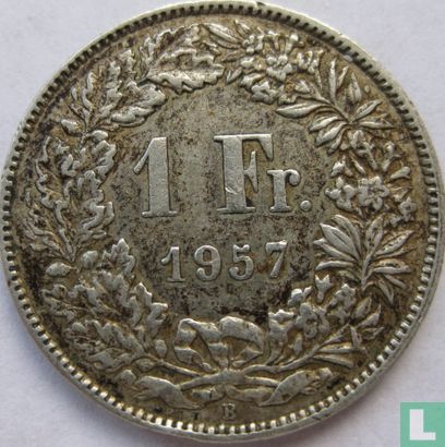 Zwitserland 1 franc 1957 - Afbeelding 1