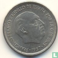 Spanje 5 pesetas 1957 (68) - Afbeelding 2